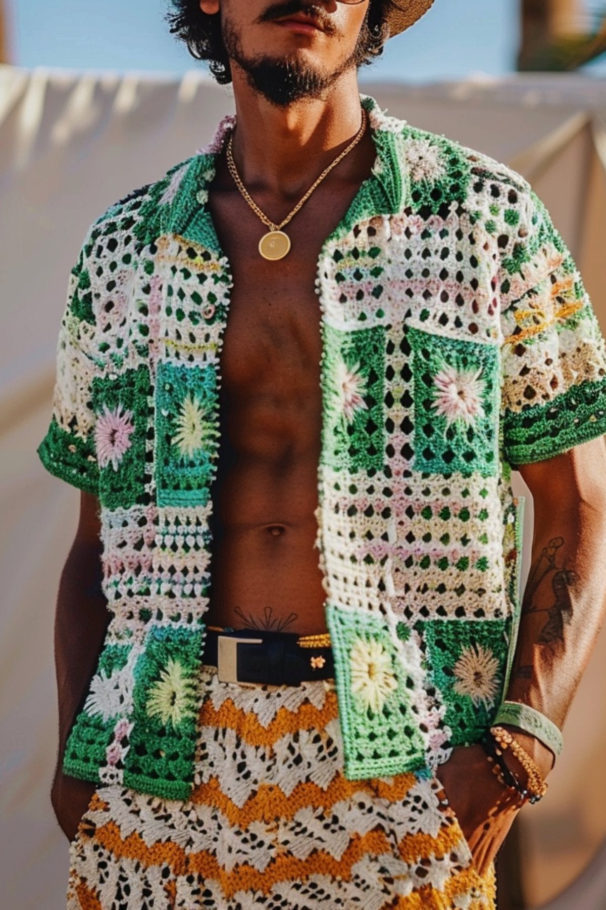 Green Knitted Shirt - Smyrna Collective
