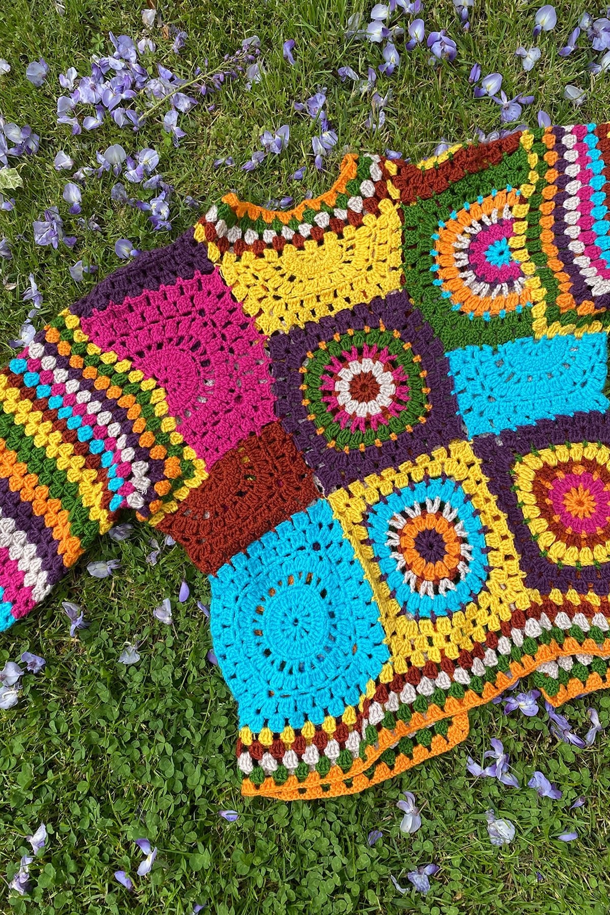 Granny Square Colorful Cardigan - Smyrna Collective